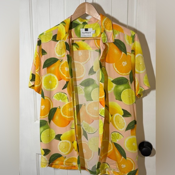 Topman Citrus and Lime Print Men's Shirt - Picture 6 of 7
